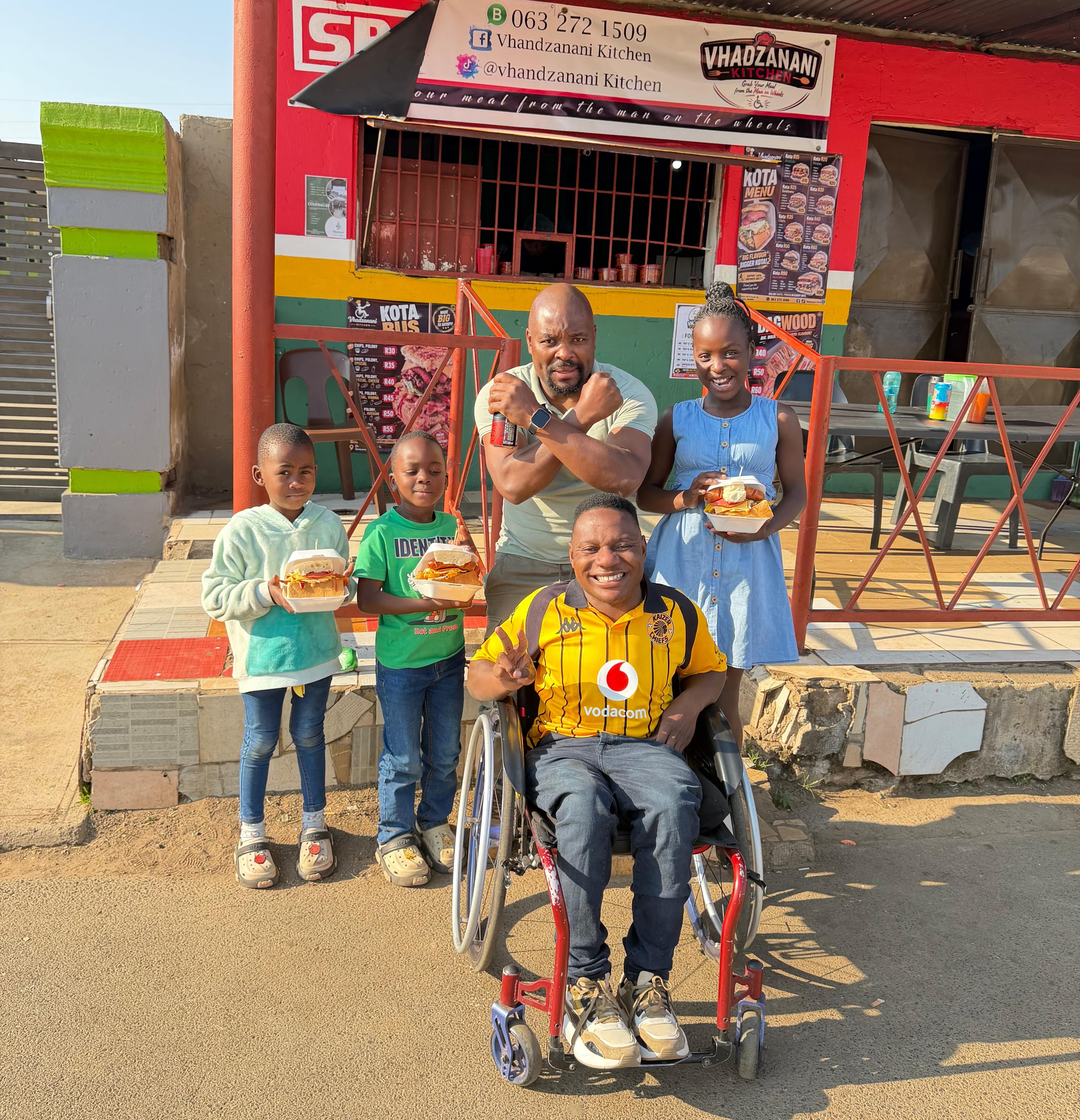 Family visiting Vhadzanani Kitchen