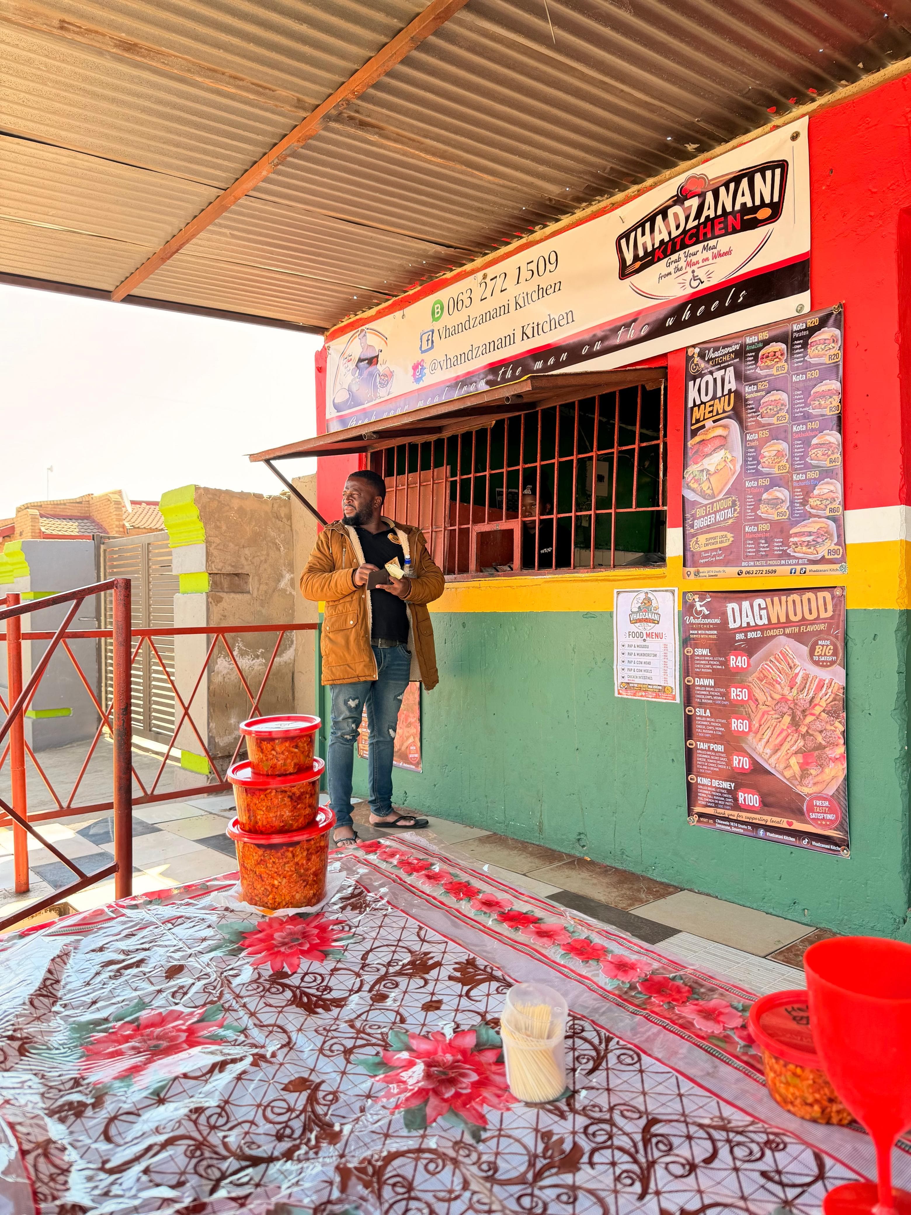 The Vhadzanani Kitchen storefront in Senaoane, Soweto