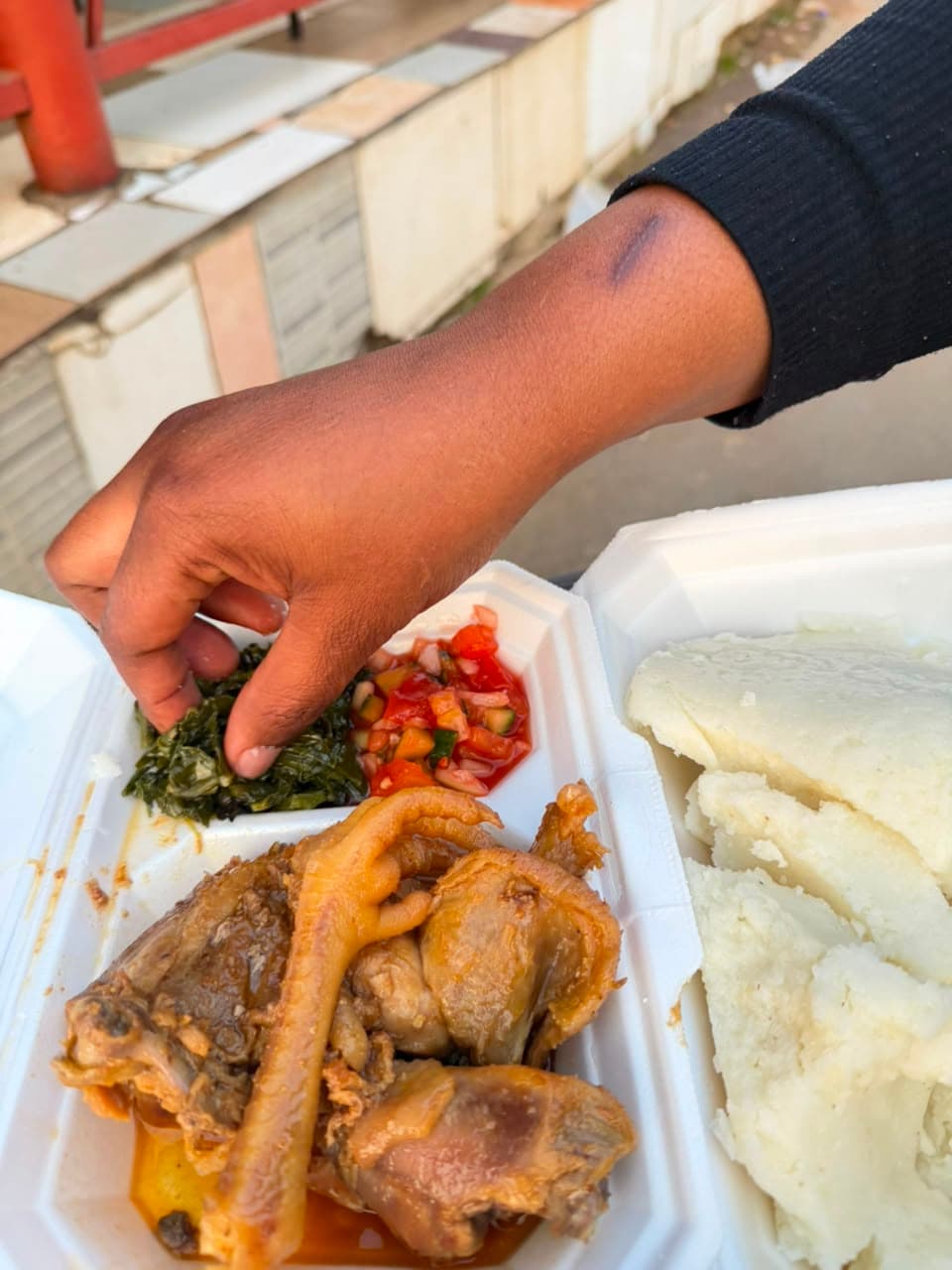 Traditional meal served at Vhadzanani Kitchen